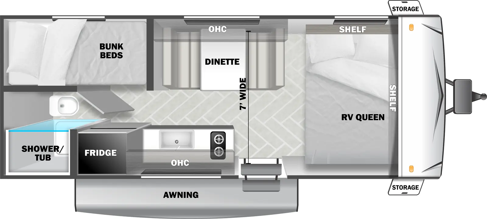 Evo Southwest 171BHCE Floorplan